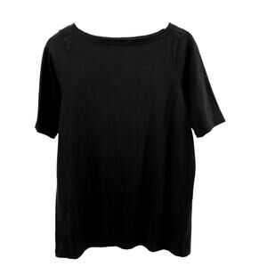 Universal Standard black bella boatneck tee